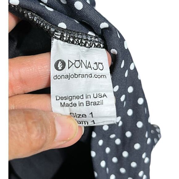 Dona Jo Women’s Shakira Skirt, Skort Black Polka Dot/ Size-1=Small - Picture 9 of 15
